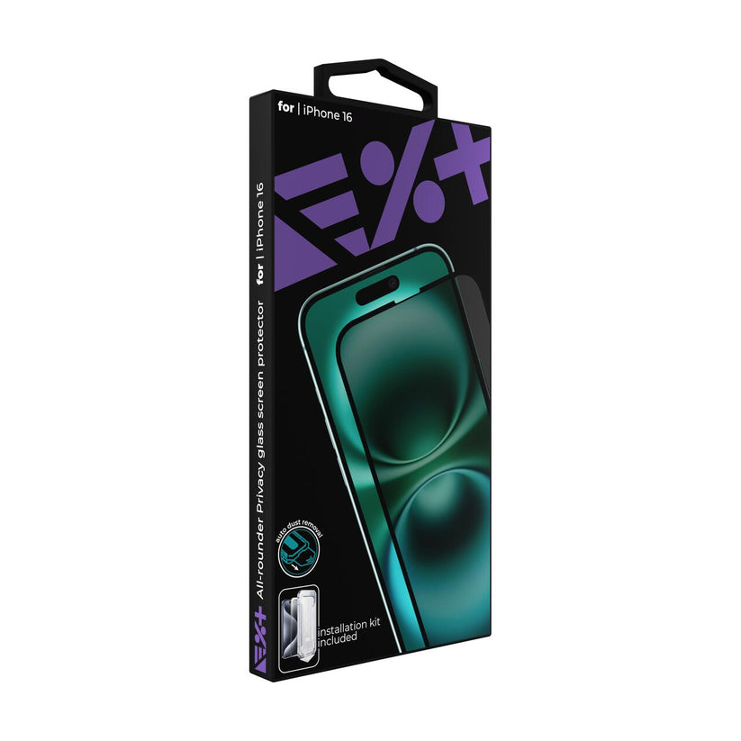 Folie de protectie din sticla privacy NEXT ONE pentru iPhone 16 - iSTYLE MK