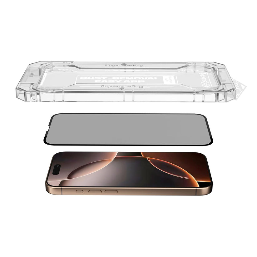 Folie de protectie din sticla privacy NEXT ONE pentru iPhone 16 Pro