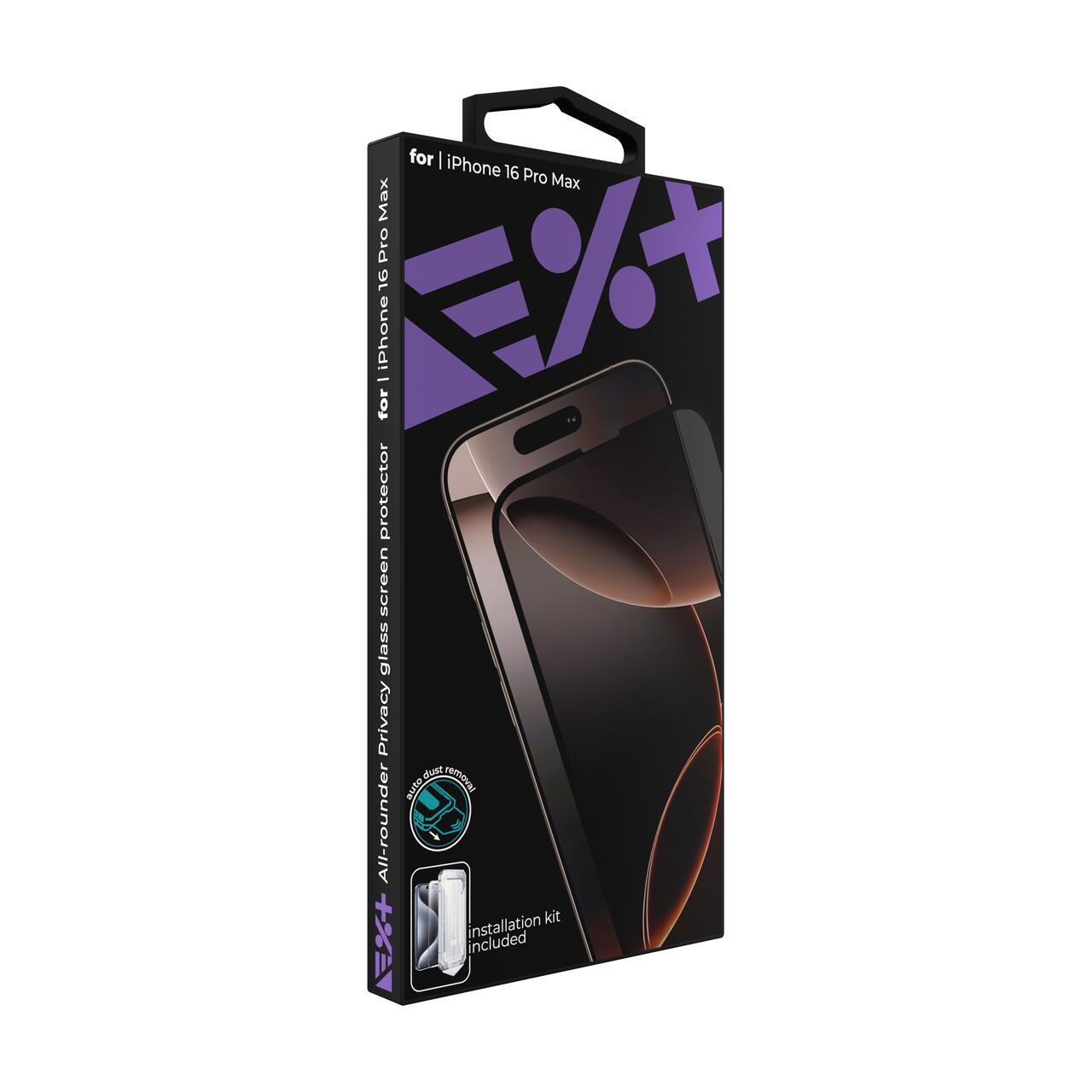 Folie de protectie din sticla privacy NEXT ONE pentru iPhone 16 Pro Max