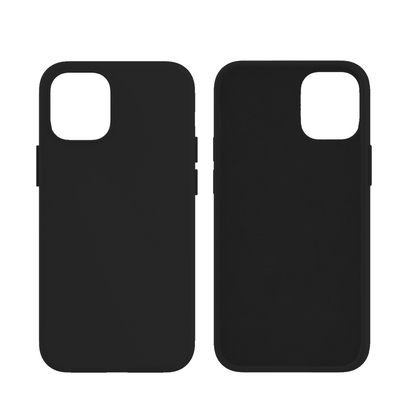 NEXT ONE силиконска маска за iPhone 12 | 12 PRO - црна