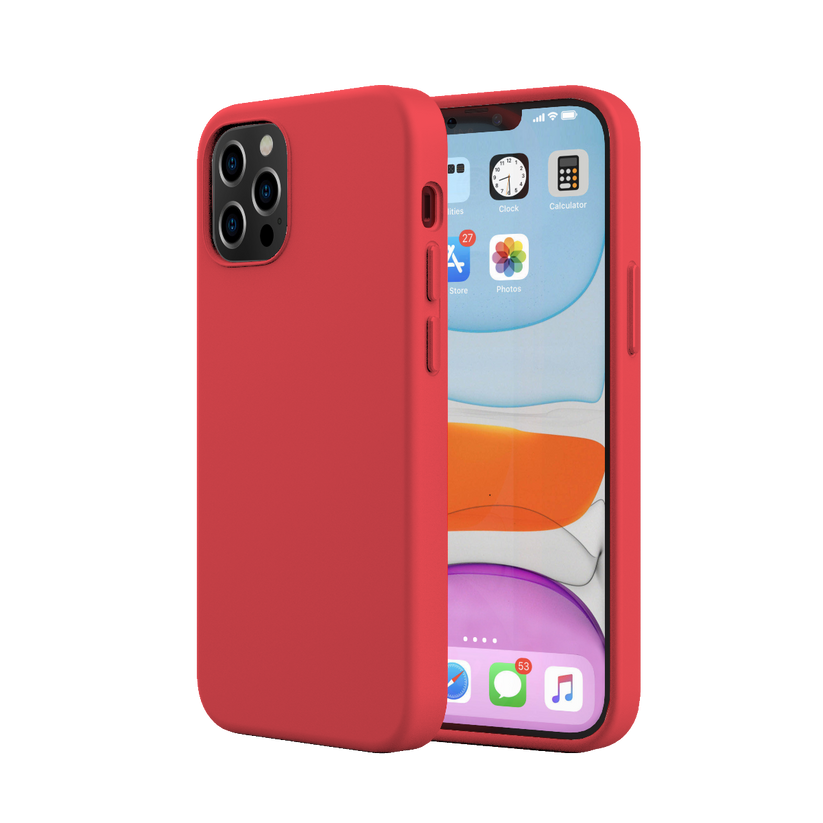 NEXT ONE силиконска маска за iPhone 12 | 12 PRO - црвена