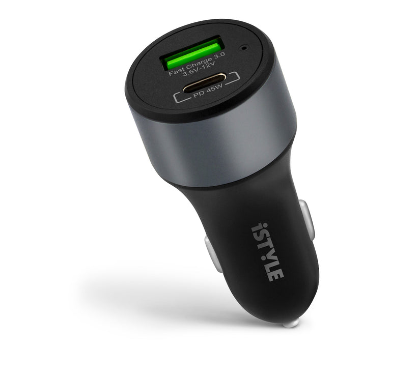 iSTYLE 45W PD Полнач за во автомобил - Space Gray