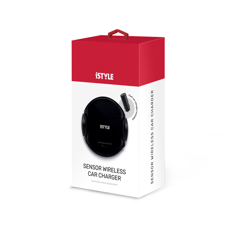 iSTYLE Sensor Wireless Charging Car Holder (15W/10W/7.5W) + 18W car charger (bundle)