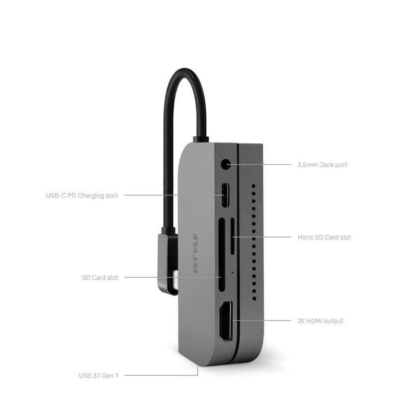 iSTYLE Type-C HUB PAD (for Apple iPad Pro) - Space Gray
