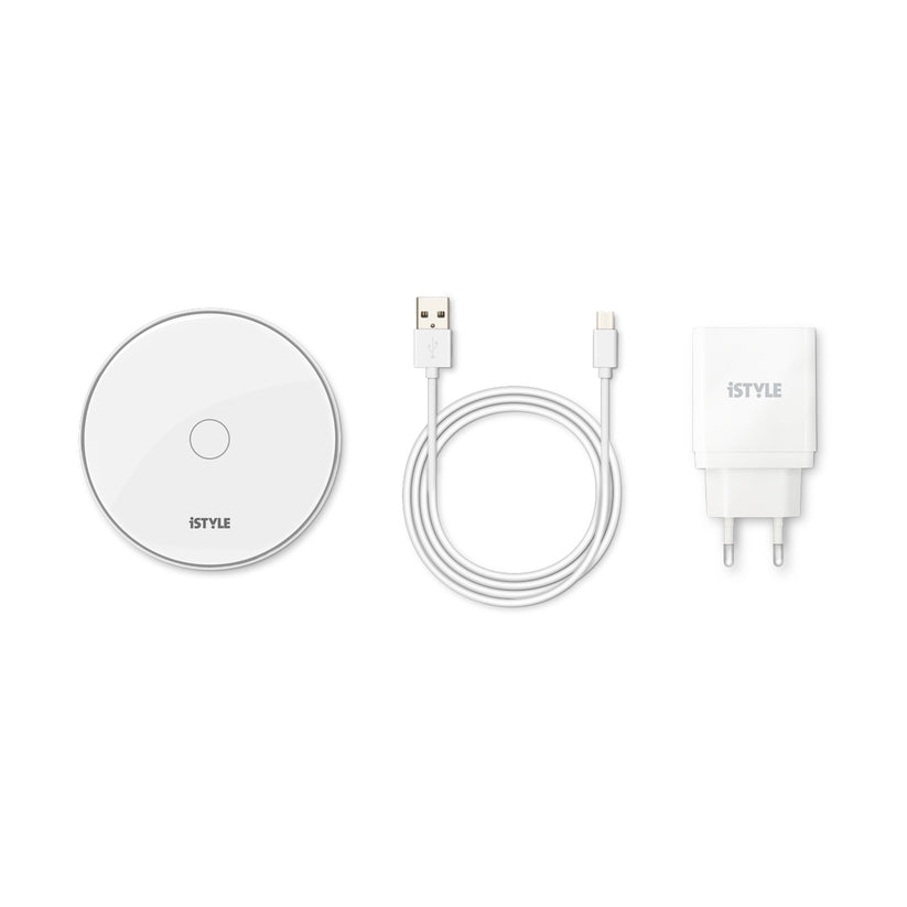 iSTYLE WIRELESS CHARGER 15W - бела (со адаптер)