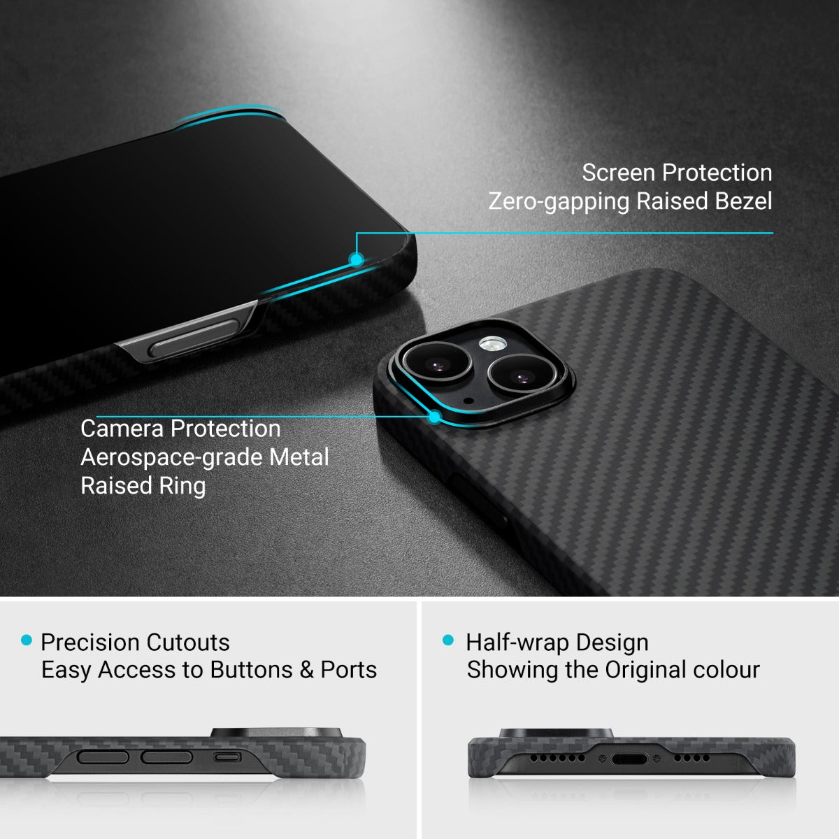 Pitaka MagEZ 3 1500D case, black/grey- iPhone 14 Plus