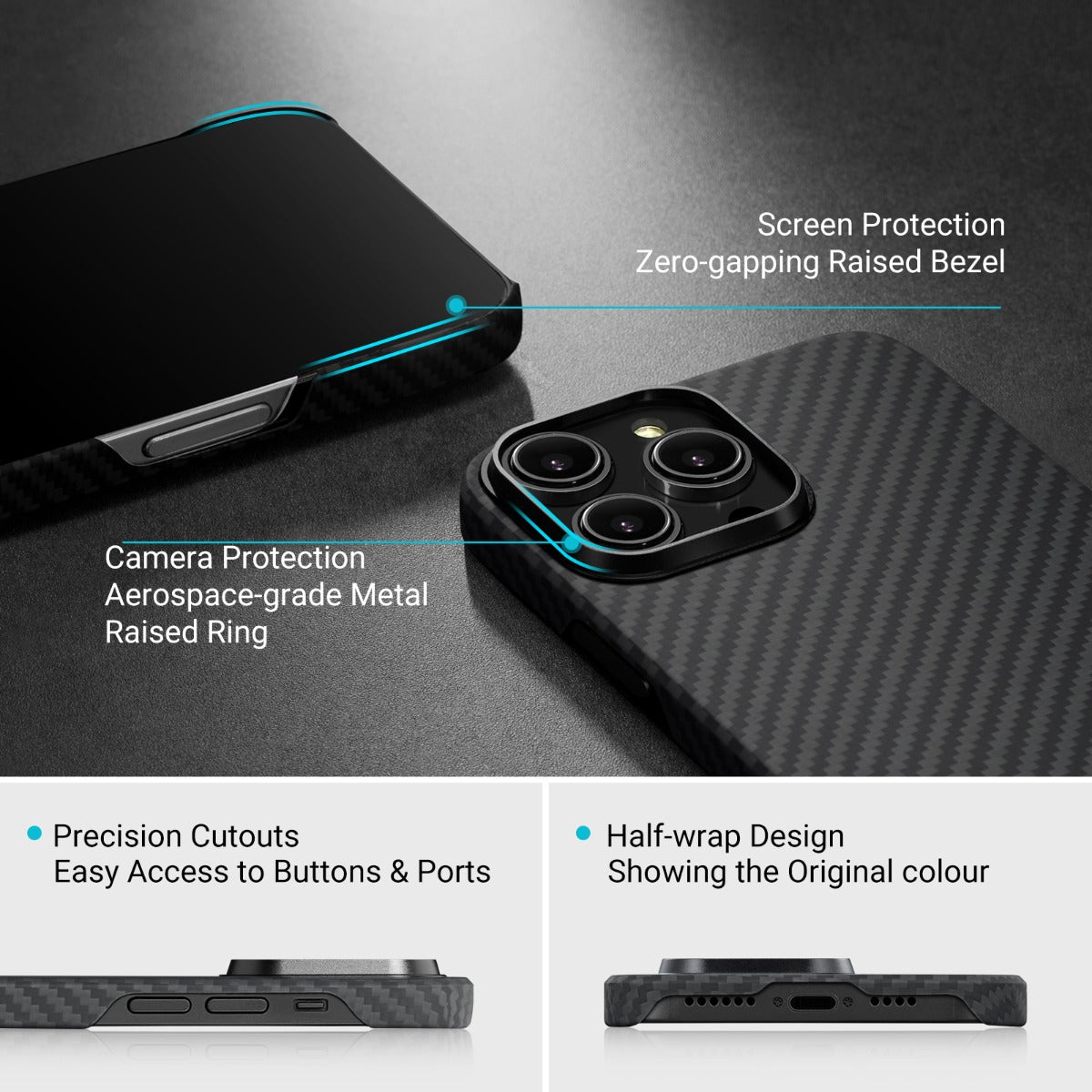 Pitaka MagEZ 3 1500D case, black/grey - iPh 14 Pro