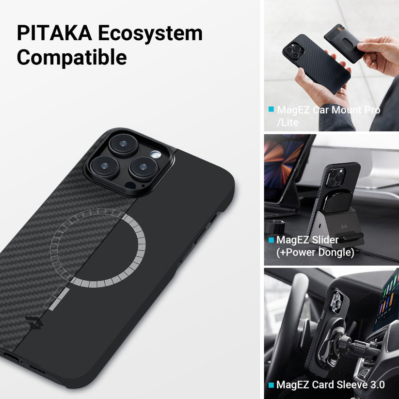 Pitaka MagEZ 3 1500D case, black/grey - iPh 14 Pro