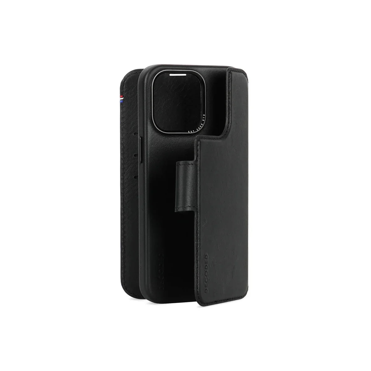 Decoded Leather Detachable Wallet, black - Phone 15 Pro Max