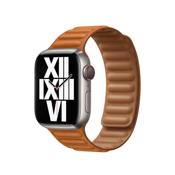 Apple Watch 41mm Leather Link Golden Brown (S/M)
