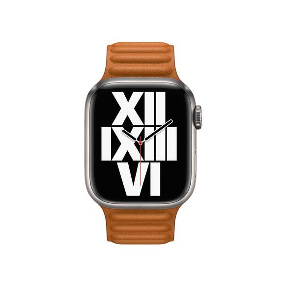 Apple Watch 41mm Leather Link Golden Brown (S/M)