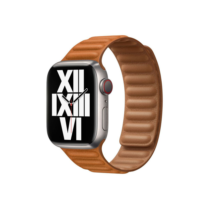 Apple Watch 41mm Leather Link Golden Brown (S/M)