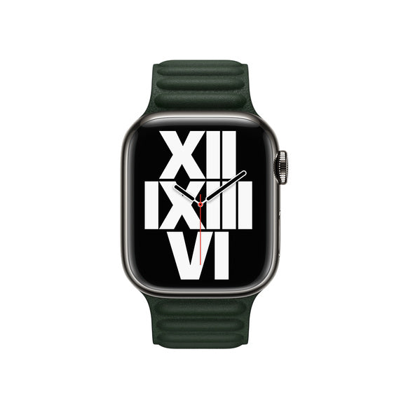 Apple Watch 41mm Leather Link Sequoia Green (S/M)