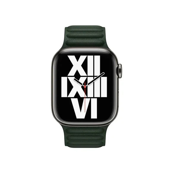 Apple Watch 41mm Leather Link Sequoia Green (M/L)