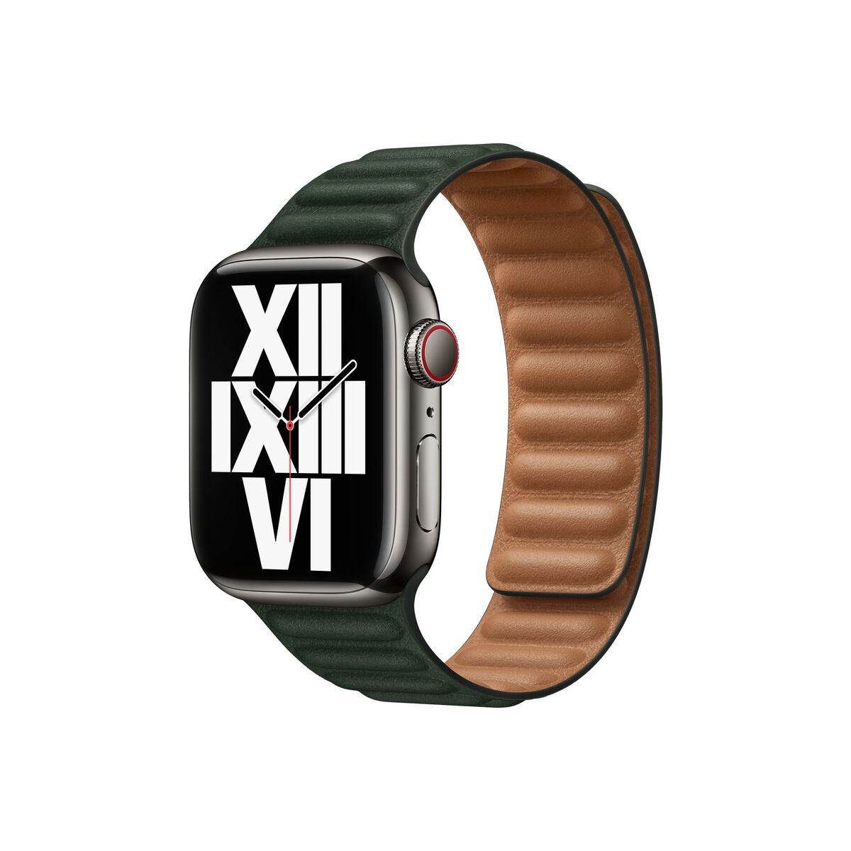 Apple Watch 41mm Leather Link Sequoia Green (S/M)