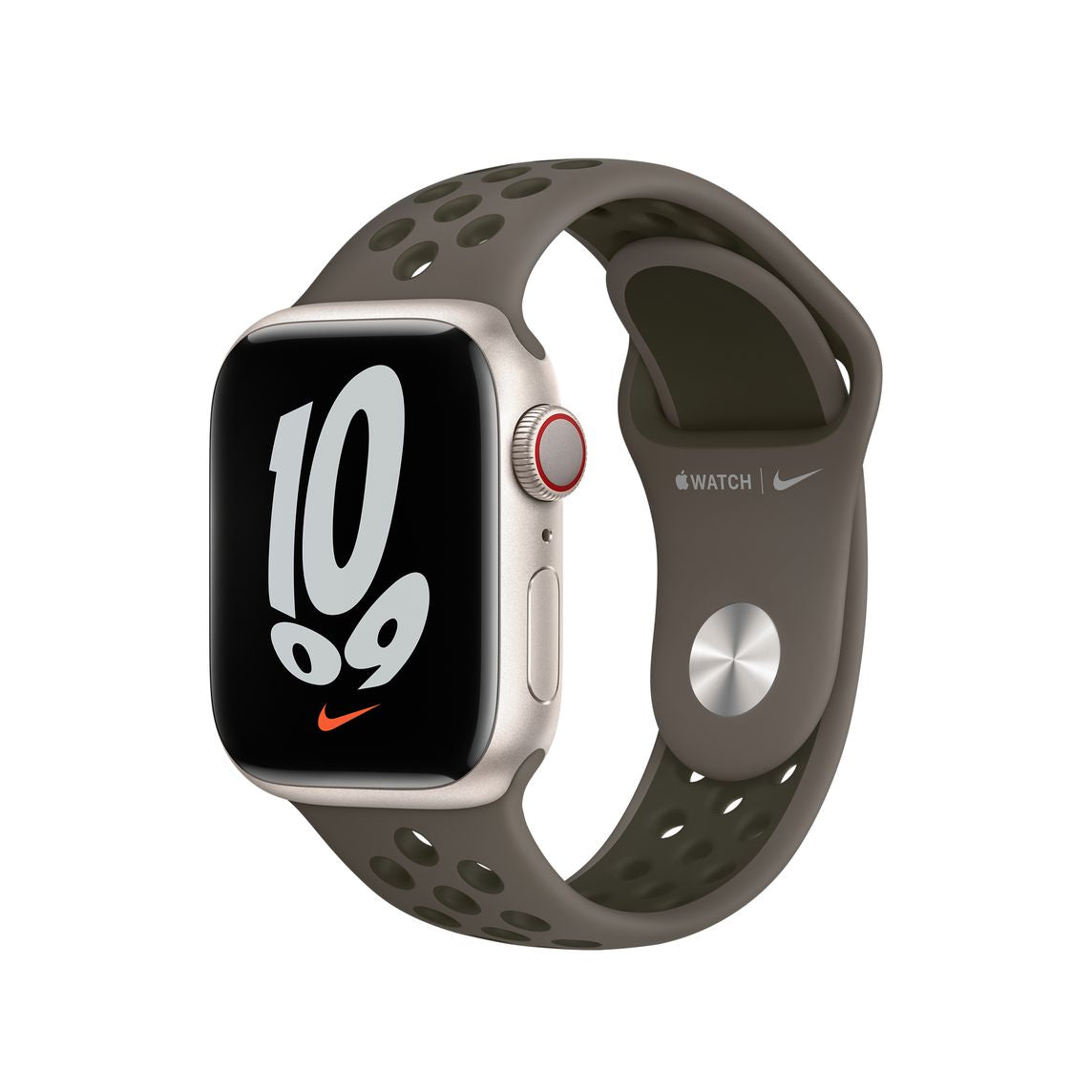 Apple Watch 41mm Nike Sport Band Midnight Olive Gray/Cargo Khaki