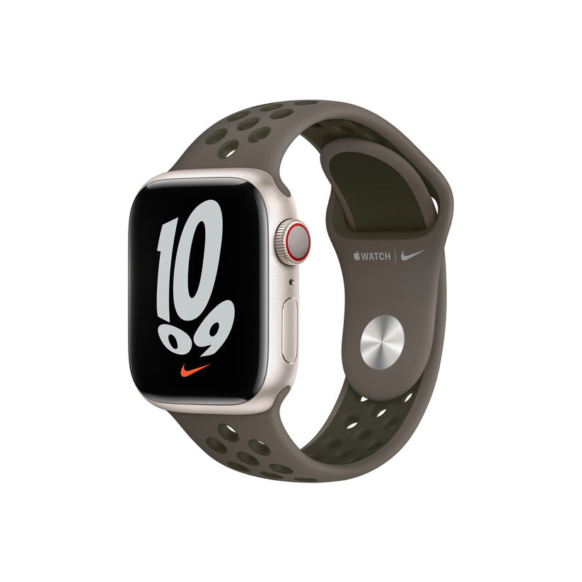 Apple Watch 41mm Nike Sport Band Midnight Olive Gray/Cargo Khaki