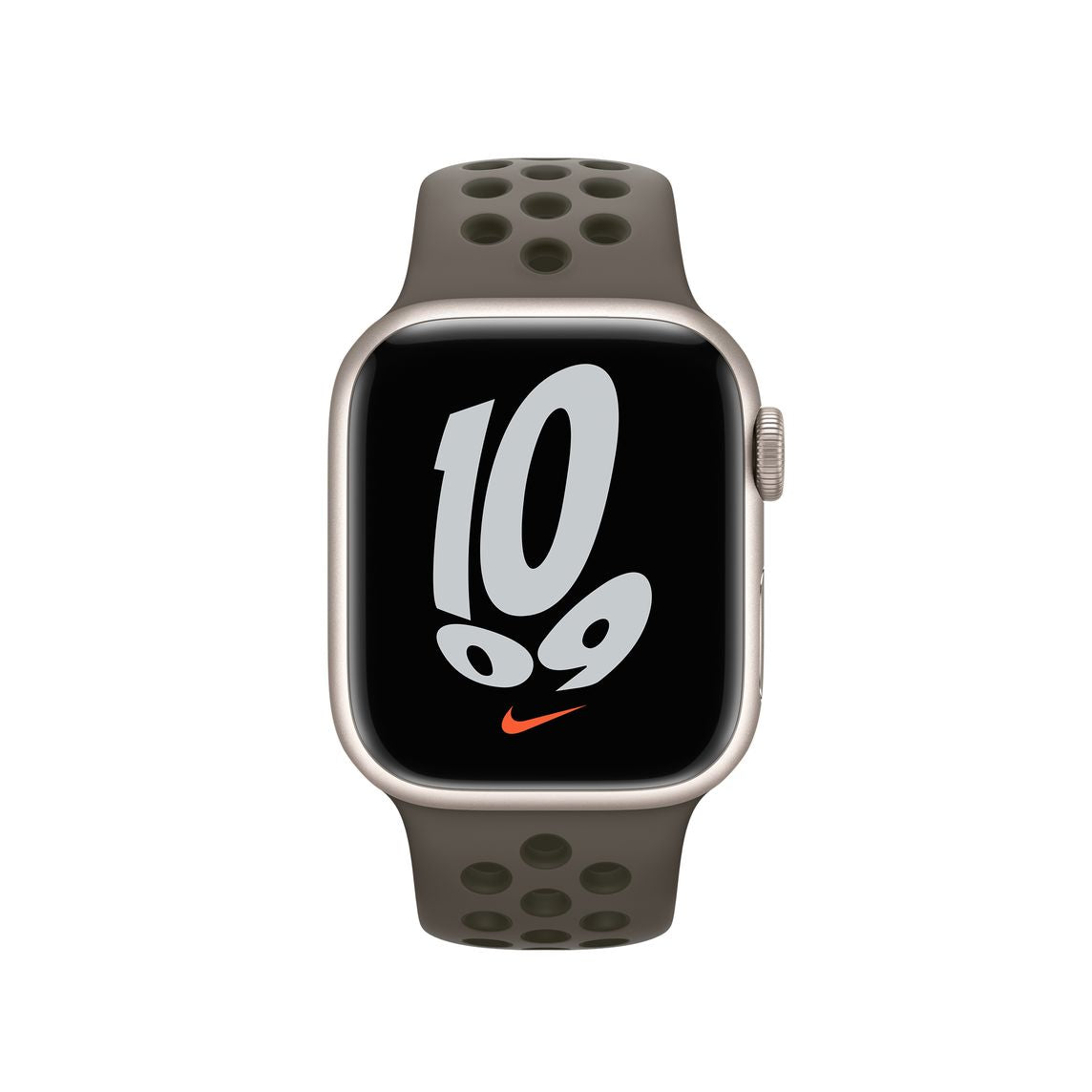 Apple Watch 41mm Nike Sport Band Midnight Olive Gray/Cargo Khaki