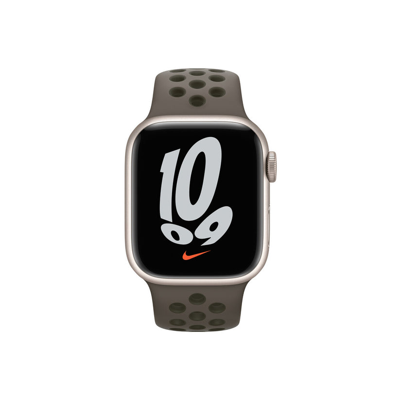Apple Watch 41mm Nike Sport Band Midnight Olive Gray/Cargo Khaki