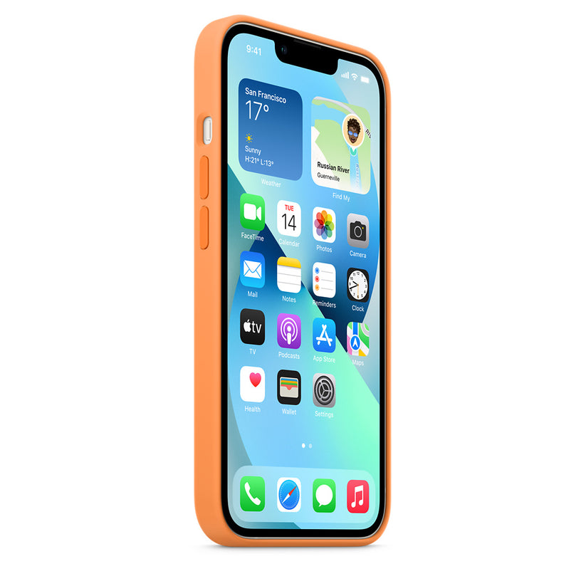 iPhone 13 Silicone Case with MagSafe Marigold