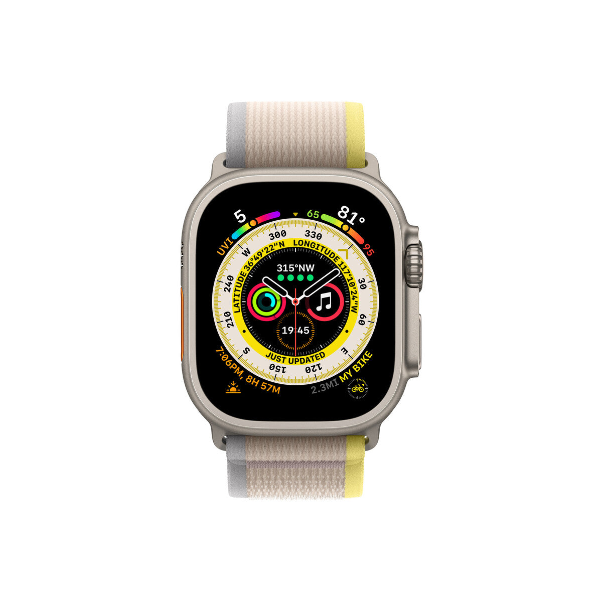 Apple Watch 49mm Yellow/Beige Trail Loop - S/M