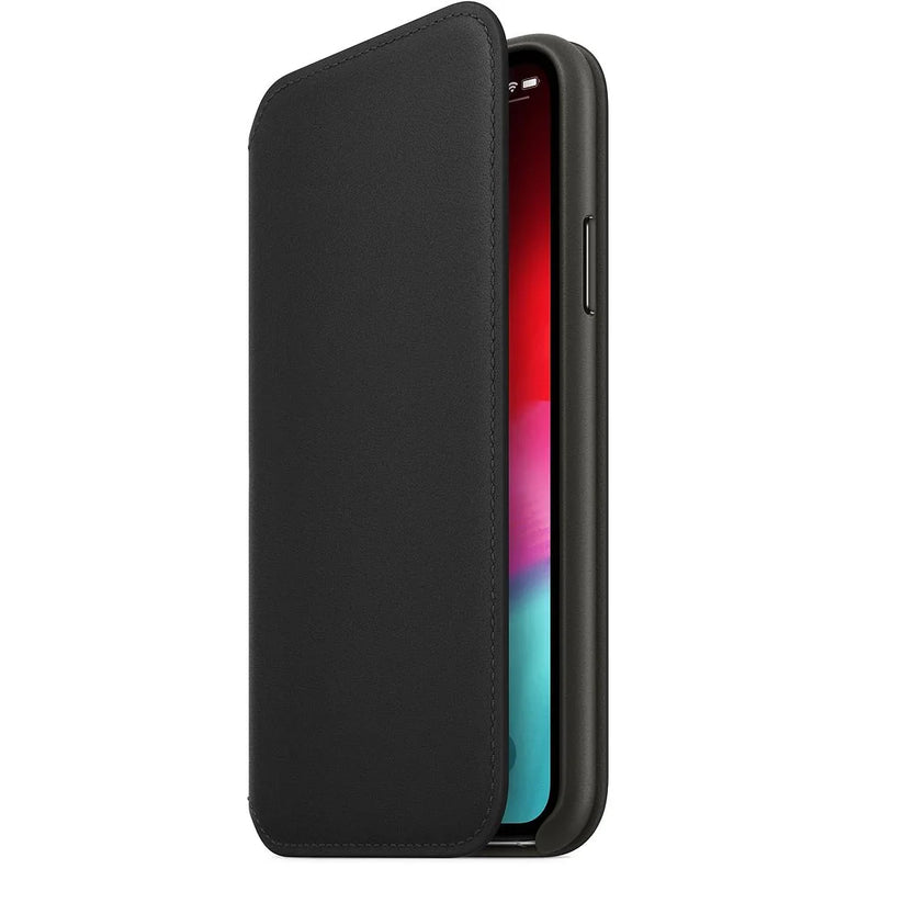 Apple iPhone XS Leather Folio - Black