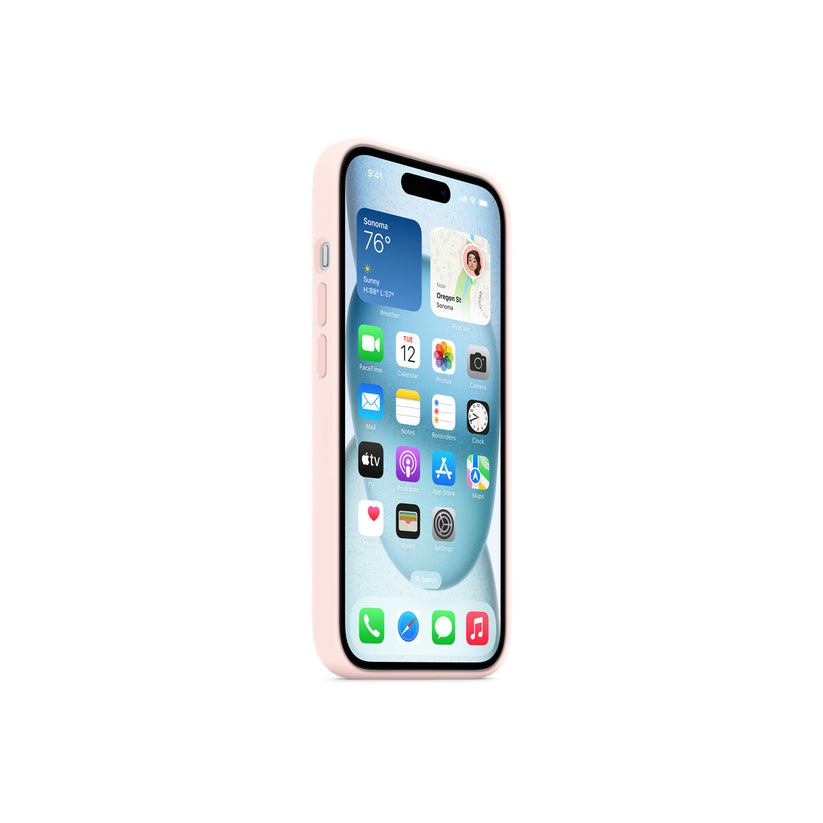 iPhone 15 Silicone Case with MagSafe - Light Pink
