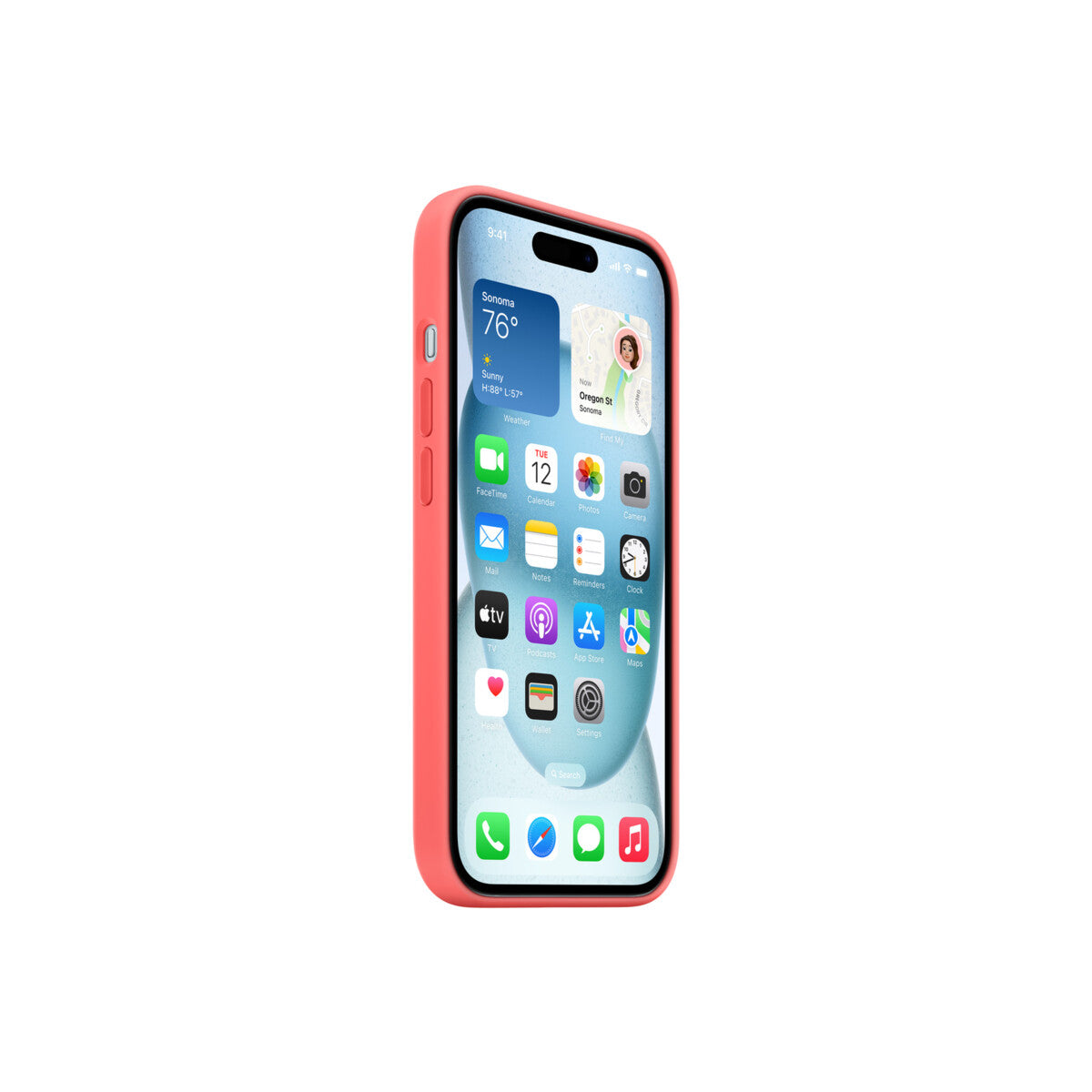 iPhone 15 Silicone Case with MagSafe - Guava