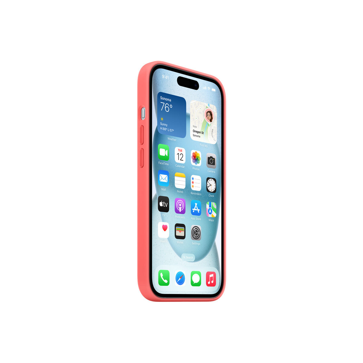 iPhone 15 Silicone Case with MagSafe - Guava