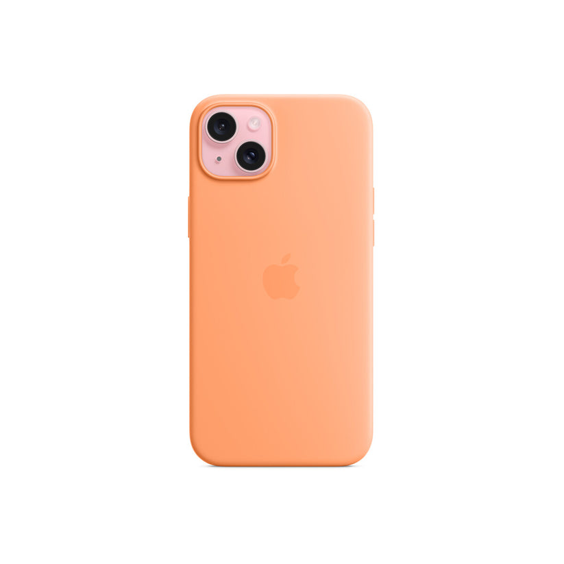 iPhone 15 Plus Silicone Case with MagSafe - Orange Sorbet