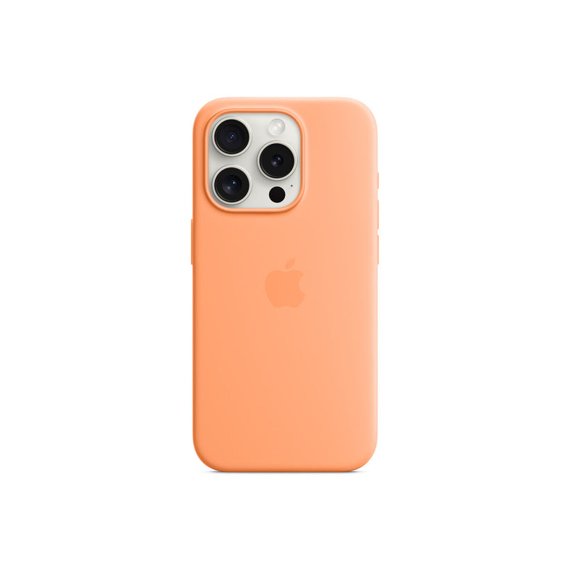 iPhone 15 Pro Silicone Case with MagSafe - Orange Sorbet