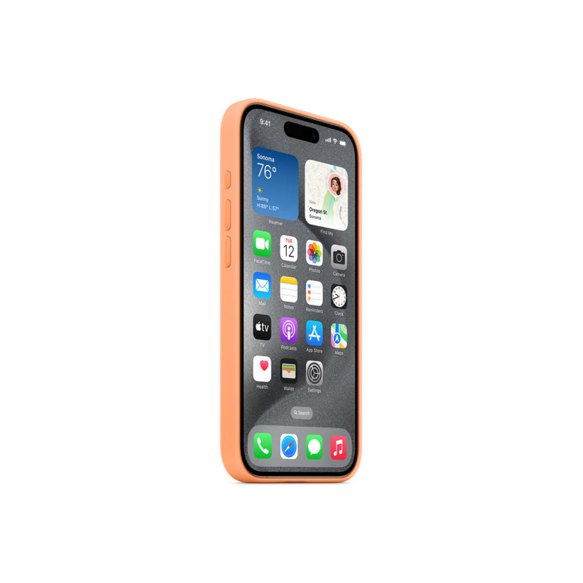 iPhone 15 Pro Silicone Case with MagSafe - Orange Sorbet