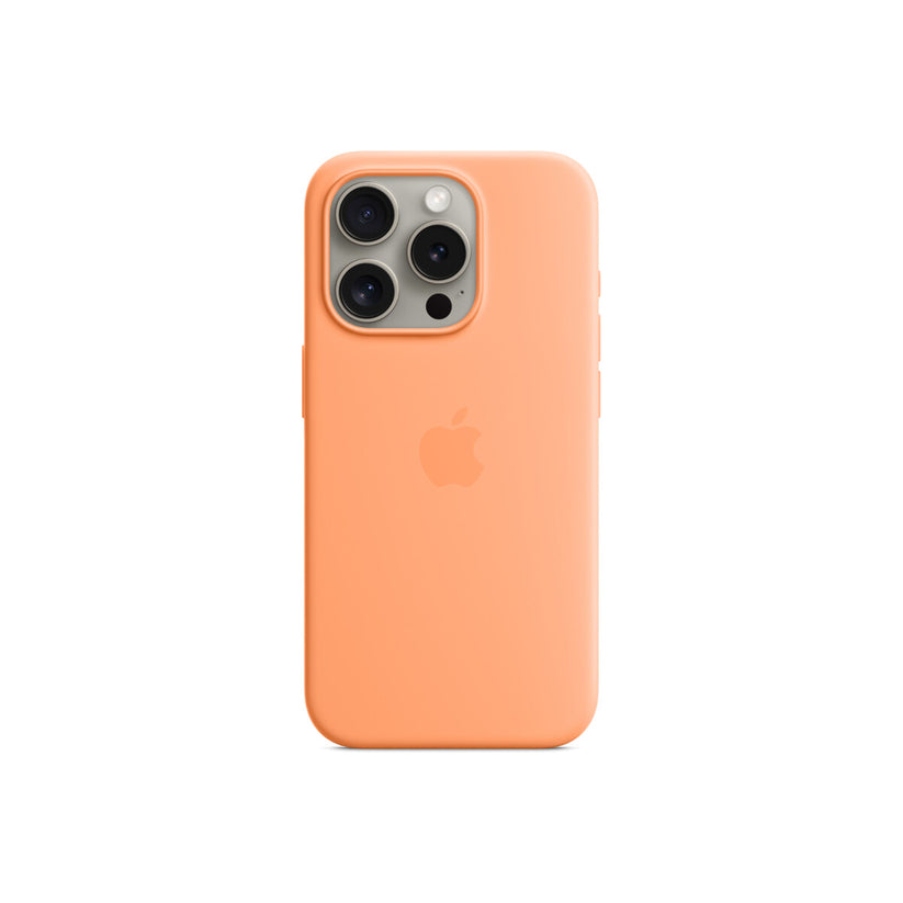 iPhone 15 Pro Silicone Case with MagSafe - Orange Sorbet
