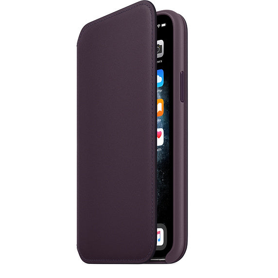 Apple iPhone 11 Pro Leather Folio - Aubergine