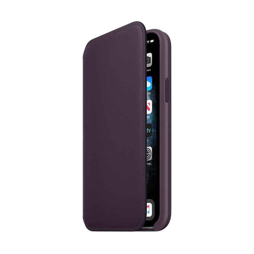 Apple iPhone 11 Pro Leather Folio - Aubergine