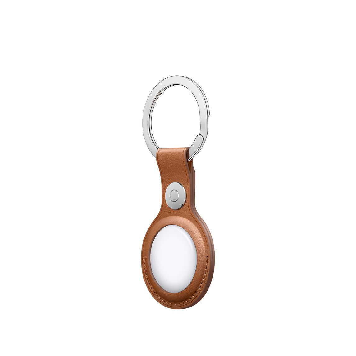 AirTag Leather Loop - Saddle Brown