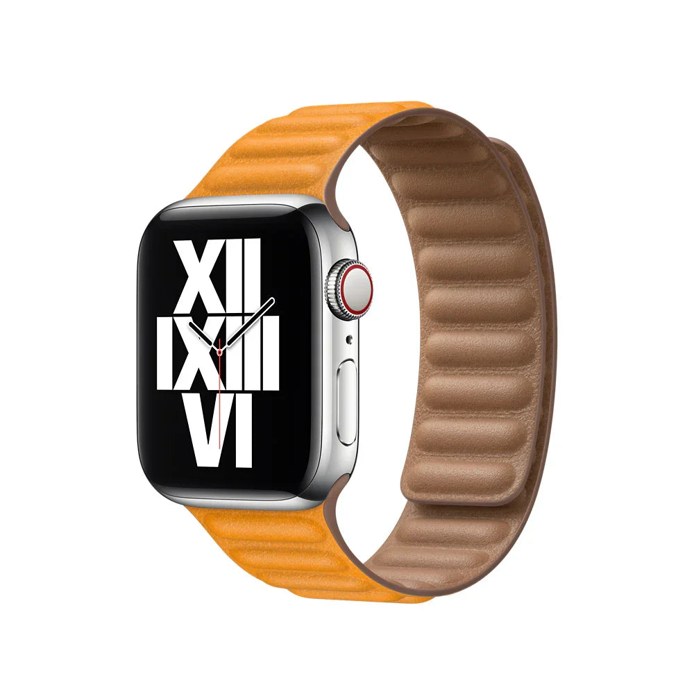 Apple Watch 41mm Leather Link Golden Brown (M/L)
