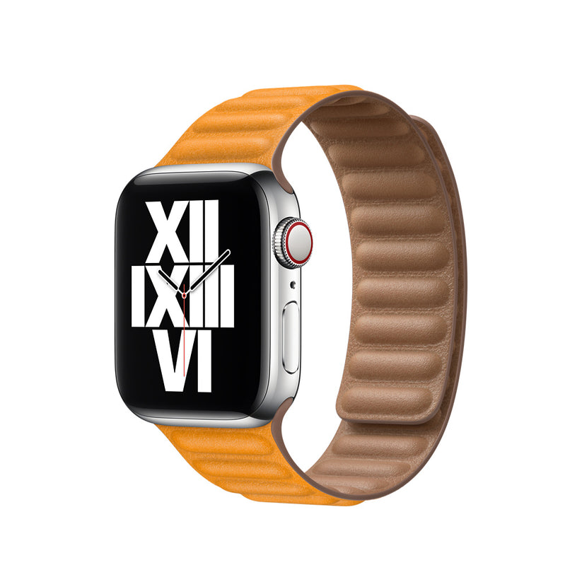 Apple Watch 41mm Leather Link Golden Brown (S/M)