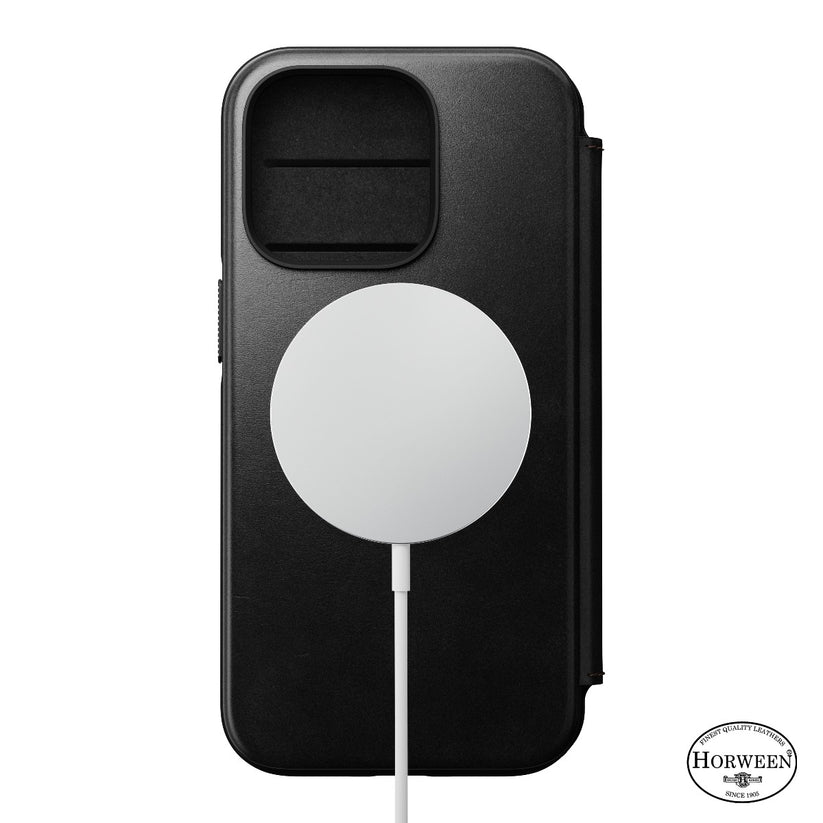 Nomad Leather MS Folio, black - iPhone 14 Pro
