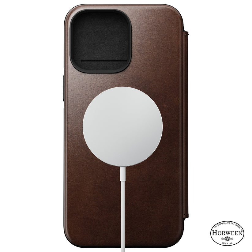 Nomad Leather MS Folio, brown - iPhone 14 Pro Max