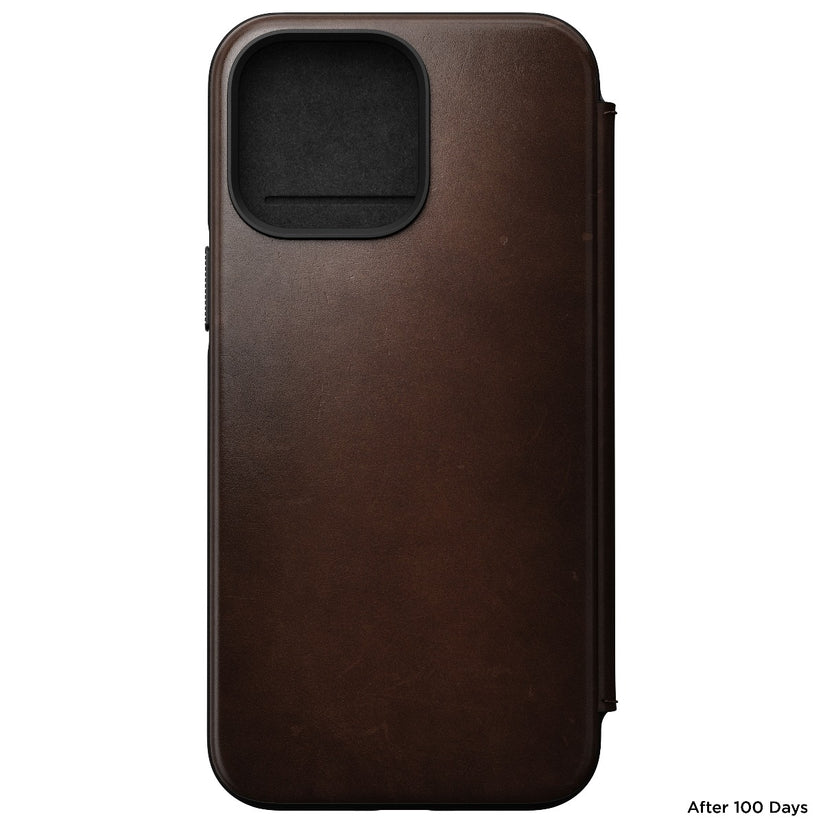 Nomad Leather MS Folio, brown - iPhone 14 Pro Max