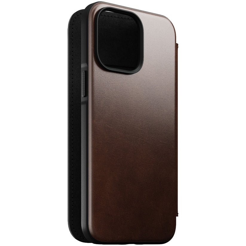 Nomad Leather MS Folio, brown - iPhone 14 Pro Max
