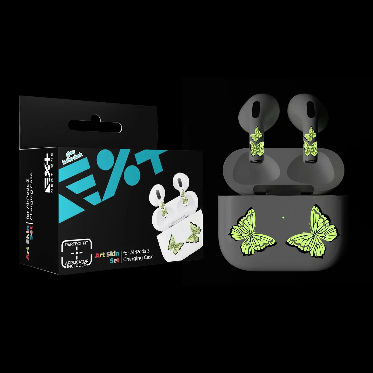 Skin NEXT ONE pentru AirPods 3rd Gen. - Fluture fosforescent