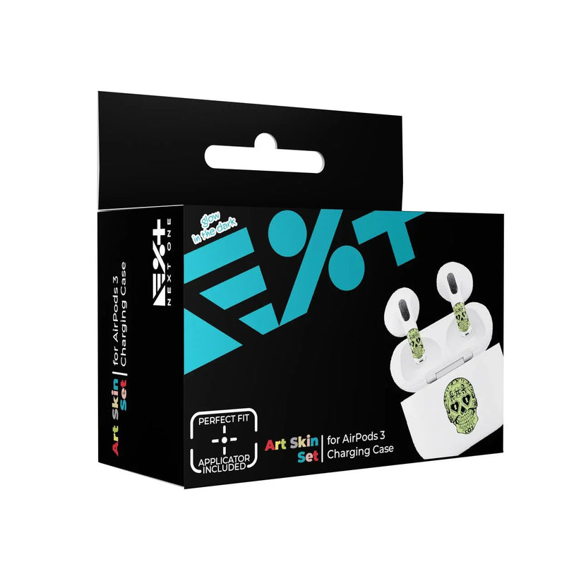 Skin NEXT ONE pentru AirPods 3rd Gen. - Craniu fosforescent