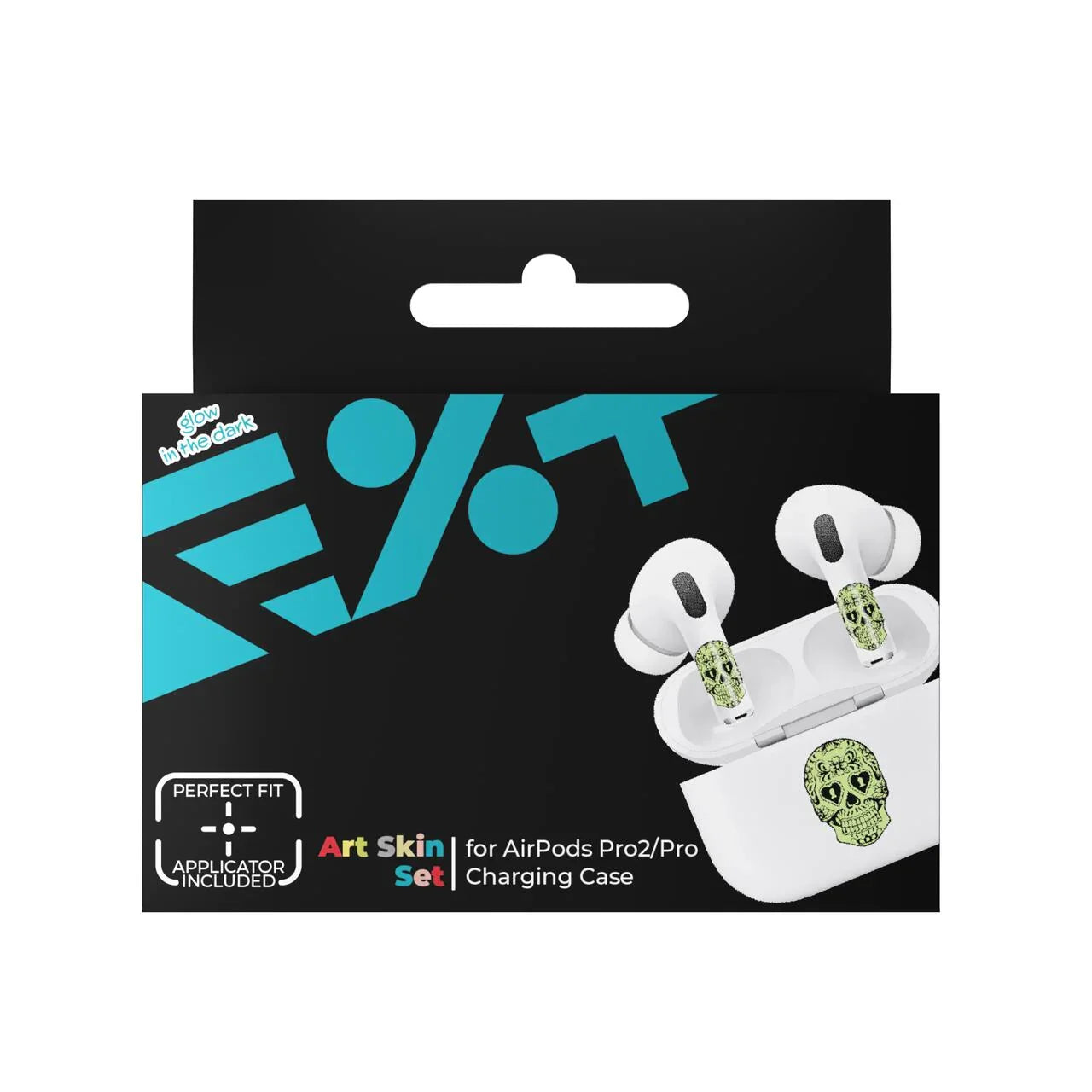 Skin NEXT ONE pentru AirPods Pro - Craniu fosforescent - iSTYLE MK