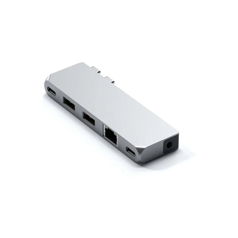 Satechi Aluminium Pro Hub Mini (1xUSB4 96W, 1xHDMI 6K 60Hz, 2 x USB-A 3.0, 1xEthernet, 1xUSB-C, 1xAudio) - Silver