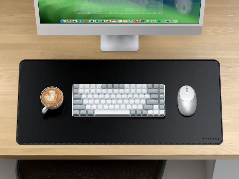 Satechi Vegan-Leather Premium Desk Mat - Black