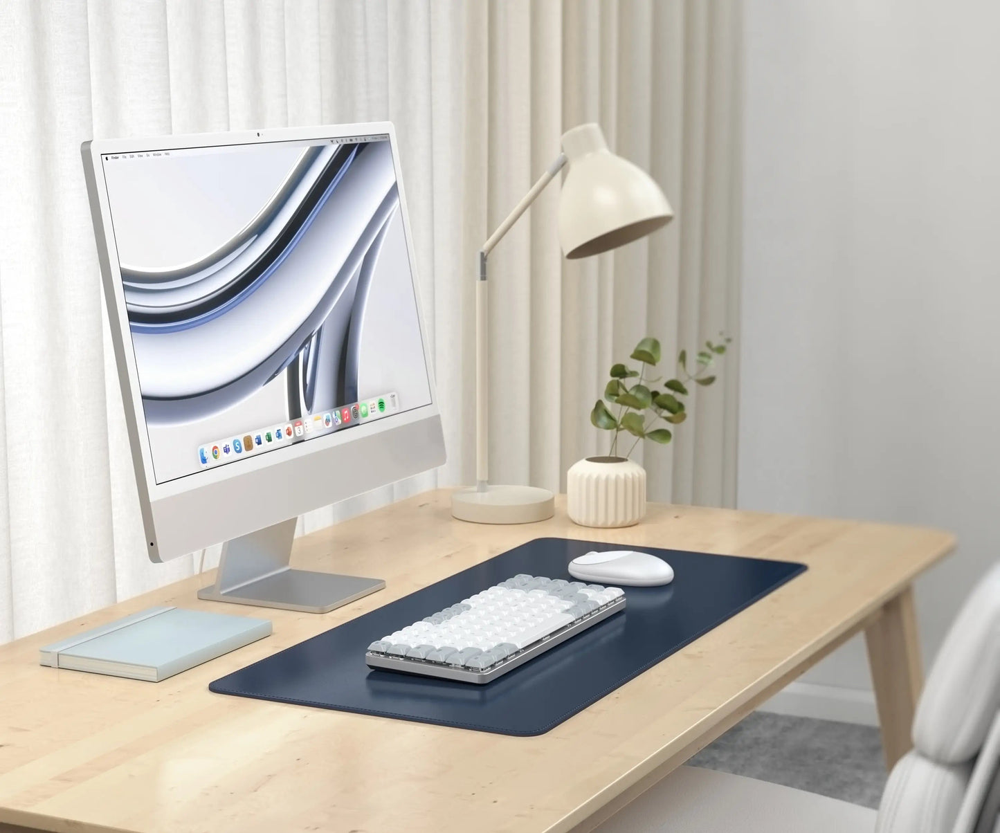 Satechi Vegan-Leather Premium Desk Mat - Blue