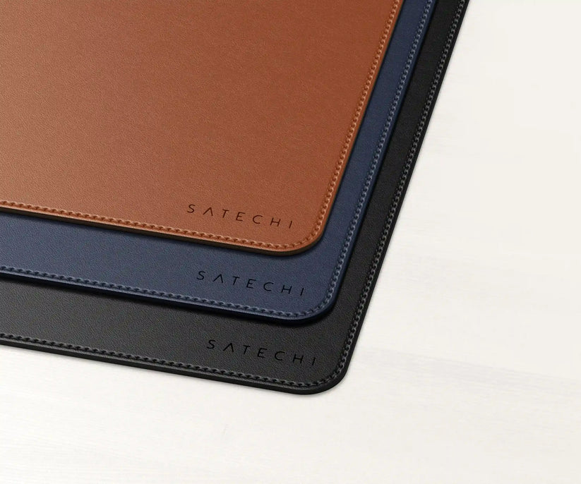 Satechi Vegan-Leather Premium Desk Mat - Blue