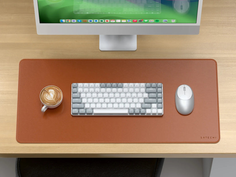 Satechi Vegan-Leather Premium Desk Mat - Brown
